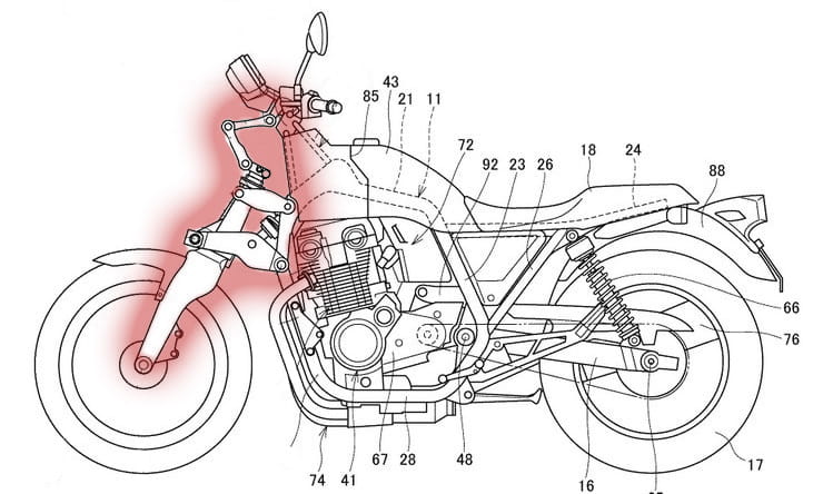 Honda developing wishbone front ends for inline fours and scooters